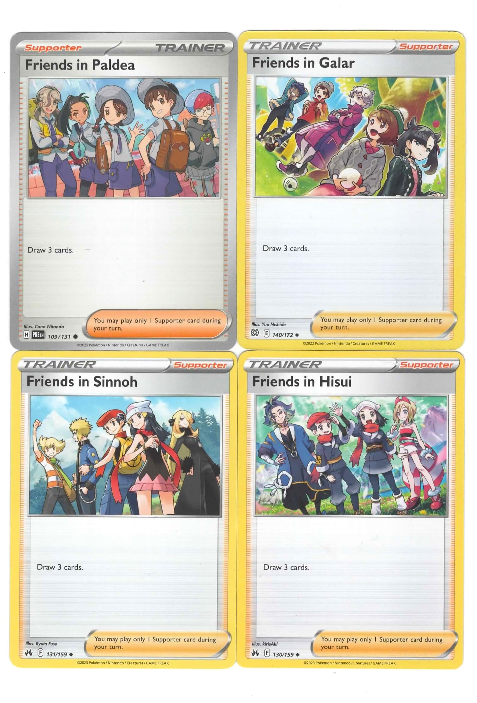 Amazon.com: Friends in Paldea Hisui Galar Sinnoh - Pokémon Trainer