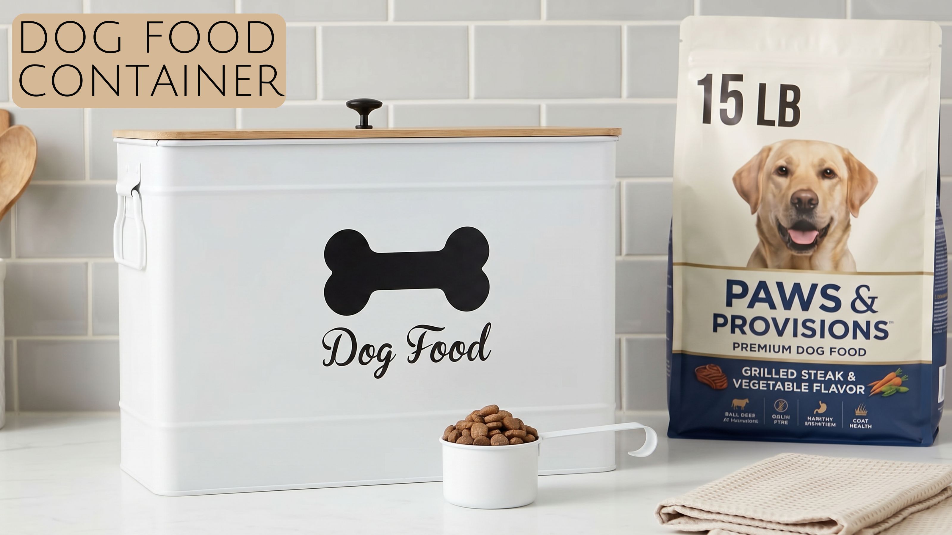 Amazon.com: Dog Food Container Airtight 15-20 lb (70 Cup) Capacity