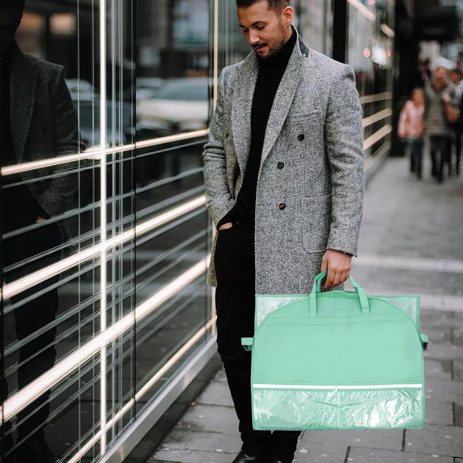 Borsa Appendiabiti Per Ballo Con 5 Tasche | 100x60cm | Viola | Per Bambini E Ragazzi - Foto 3