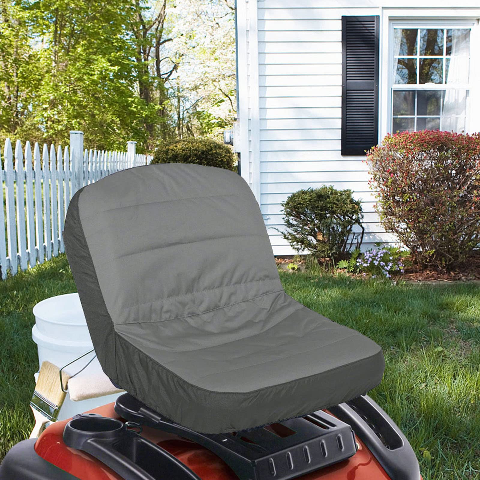 ShAiyOU Dust Proof Outdoor Riding Lawn Mower Protective Seat Cover Tractor Seat Cover with Storage Pockets