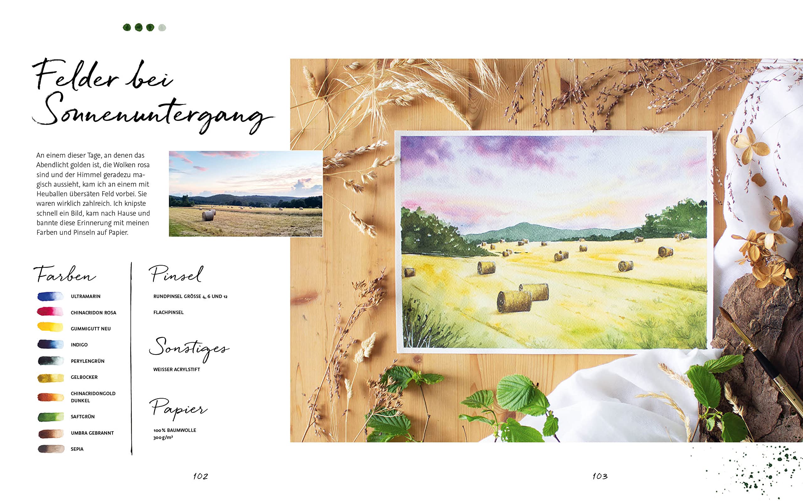 Die Kunst der Aquarellmalerei – Landschaften: Alle Watercolor-Grundlagen, Techniken und Motive Step by Step