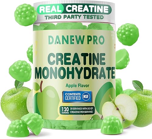 Gomitas de monohidrato de creatina de 5000 mg para hombres y mujeres, para fortalecer y desarrollar músculo, aumentar la energía y preentrenamiento