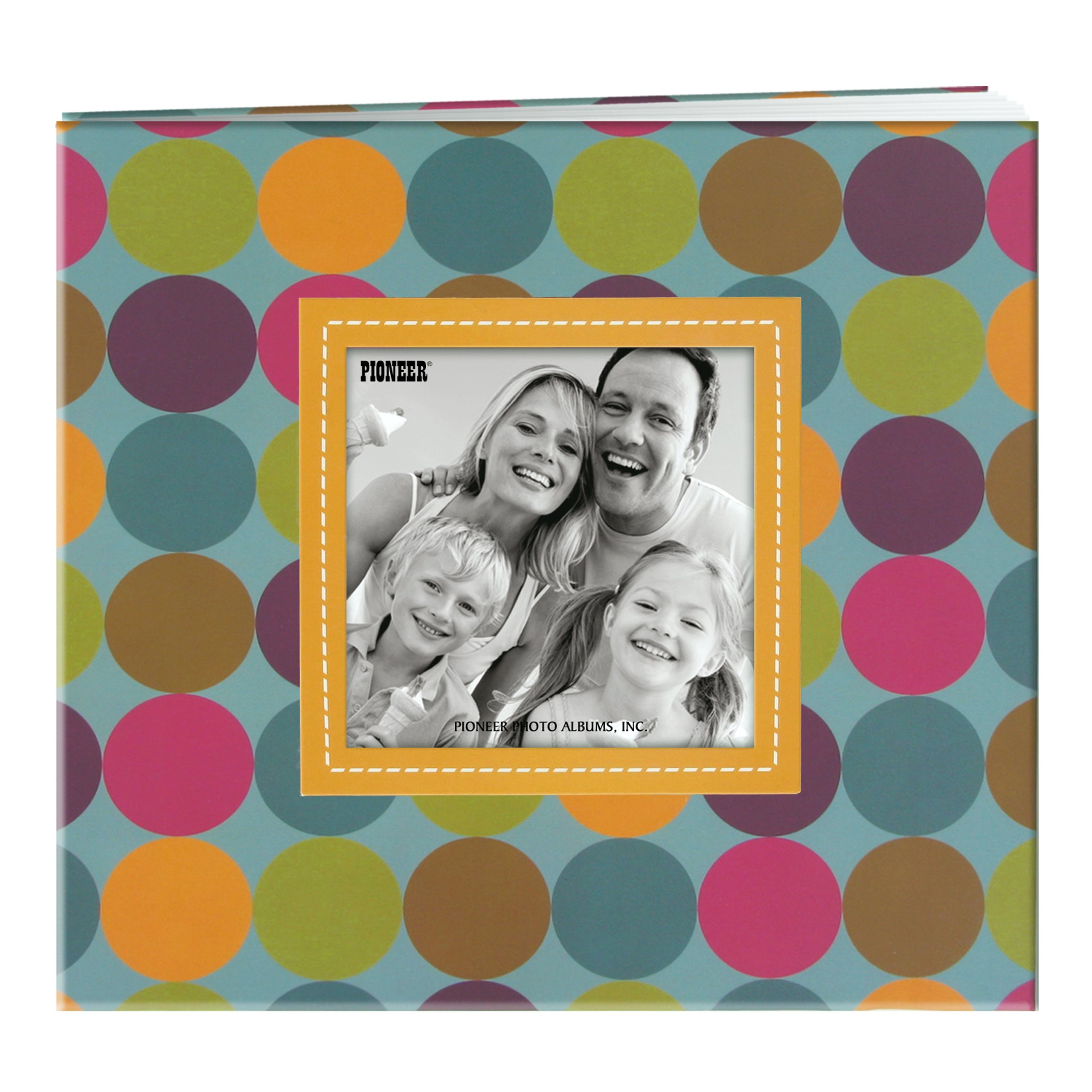 Pioneer Photo Albums Fotoğraf Albümleri 20 Tasarımcı Baskılı Yükseltilmiş Çerçeve Kapak Koleksiyon Defteri 20,32 x 20,32 cm Sayfalar, Puantiyeli