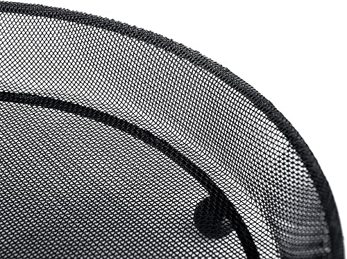 Miniatura 5 de iBorn Juego de 2 bandejas de semillas para pájaros de malla para pájaros silvestres, base elevada, color negro