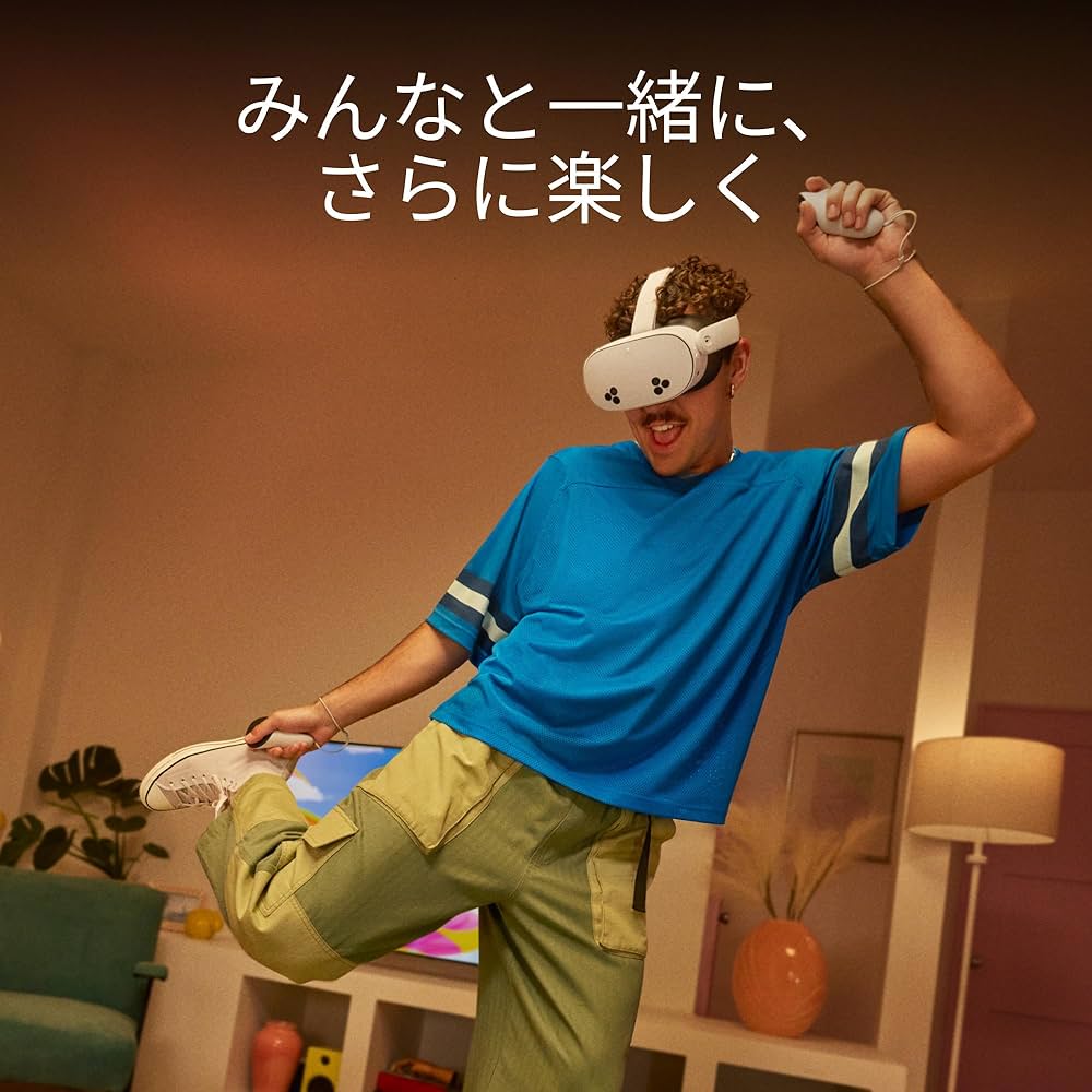 【ろん】 Quest 3s 128GB 周辺機器付き Meta Quest 3S 128GB [複合現実の世界に飛び込もう /ありえない