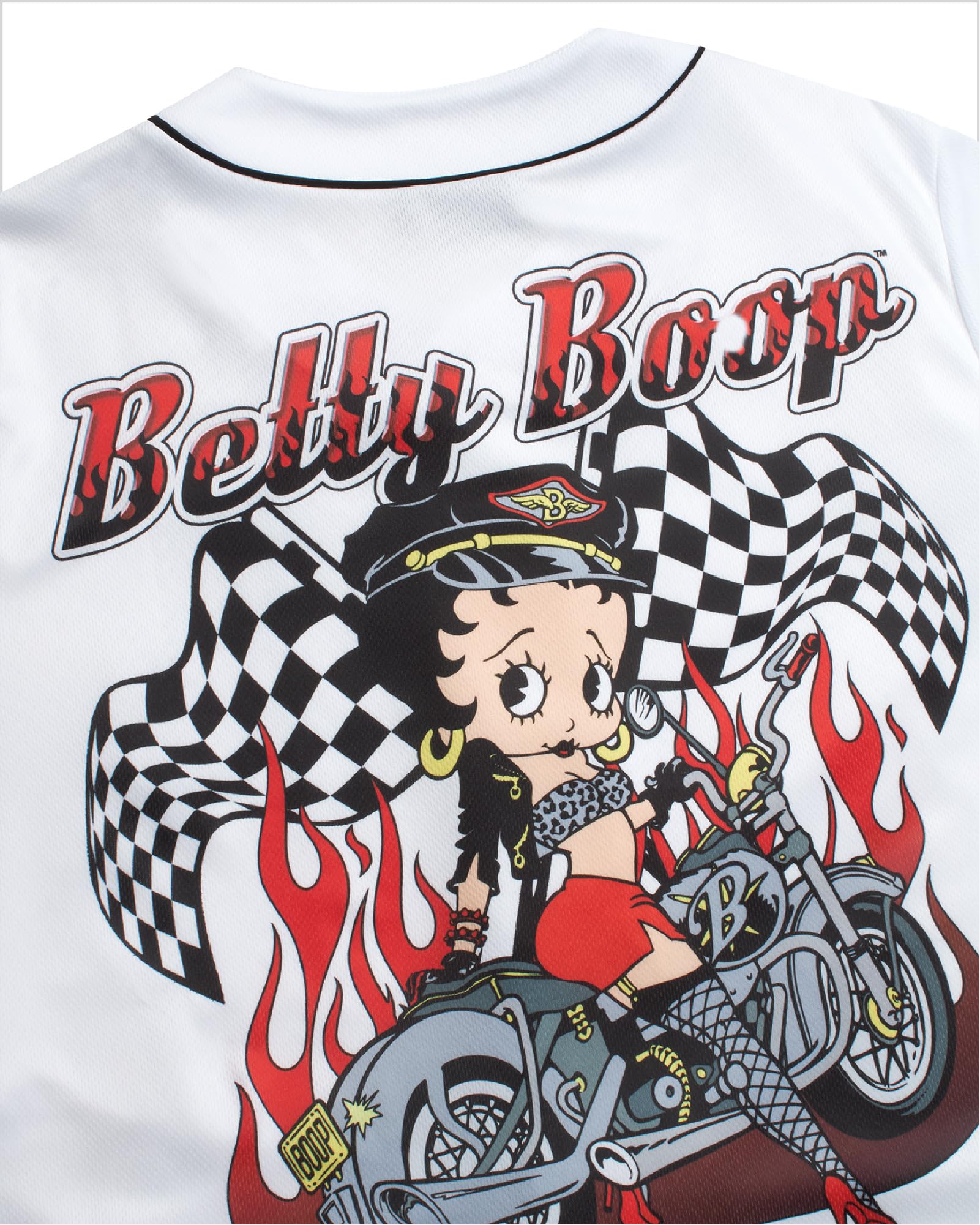 Betty Boop Baseball-Trikot für Damen, Vintage-Stil, Button-Down-Uniform-Top, Retro-Trikot, T-Shirt für Frauen (S-XL)