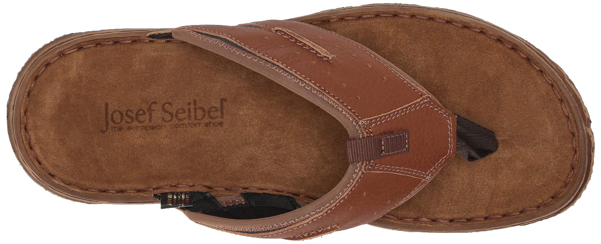 Josef Seibel Carlo Men\'s Sandal 8 Brown Leather‎ Casual Comfort Strap Shoes Josef Seibel Max 10663-11340 Brown Nubuck Mens Clogs  main image 4