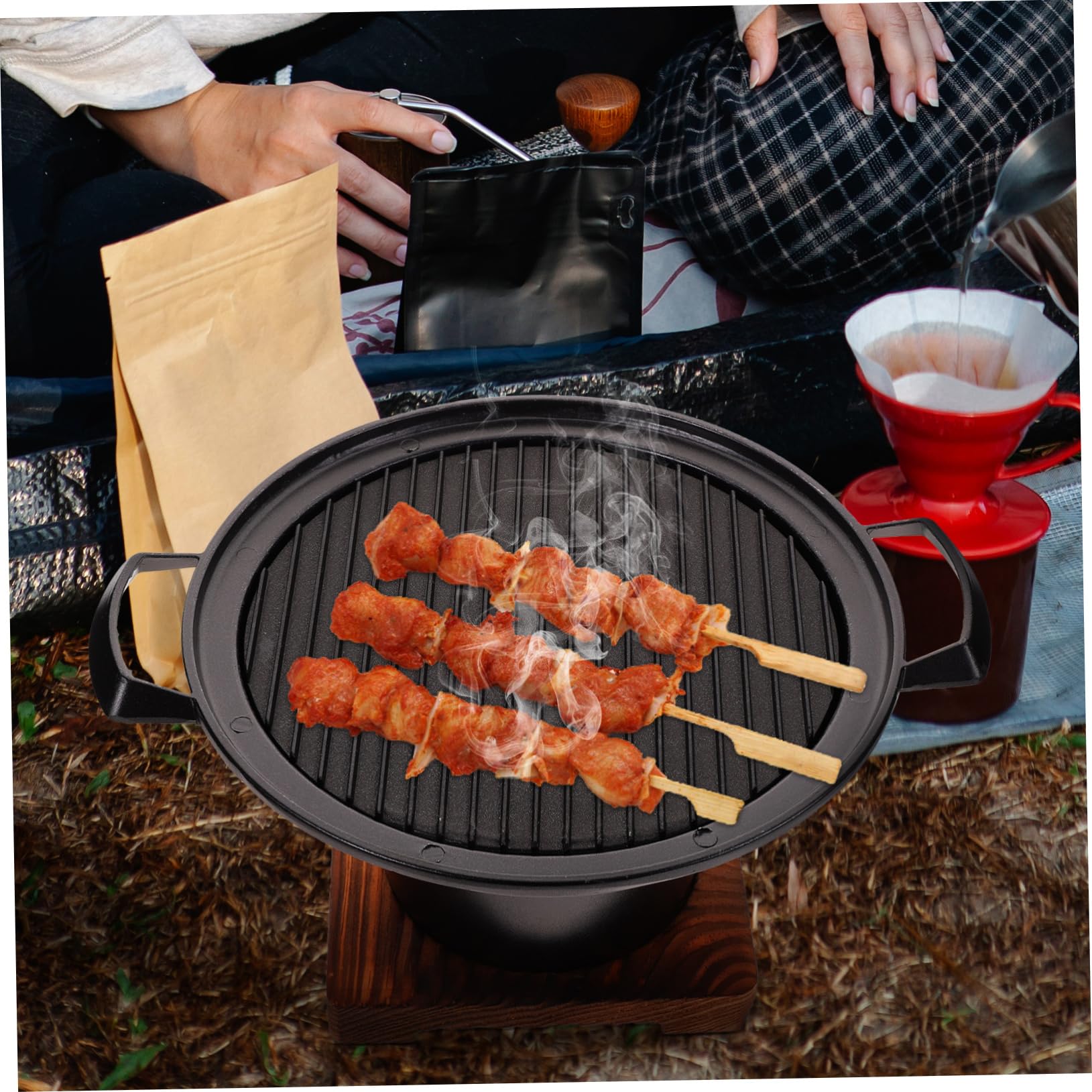 Lekka kuchenka do grillowania ze stopu aluminium, przenośny stojak do grillowania na kemping, akcesoria do grilla na zewnątrz i wewnątrz, kompaktowy piekarnik do łatwego gotowania