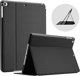 for iPad 9.7 (2018 & 2017, Old Model) / iPad Air 2 / iPad Air Case, Slim Stand Protective Folio Case Smart Cover for iPad 9.7 Inch 5th/6th Generation, Also Fit iPad Air 2 / iPad Air -Black