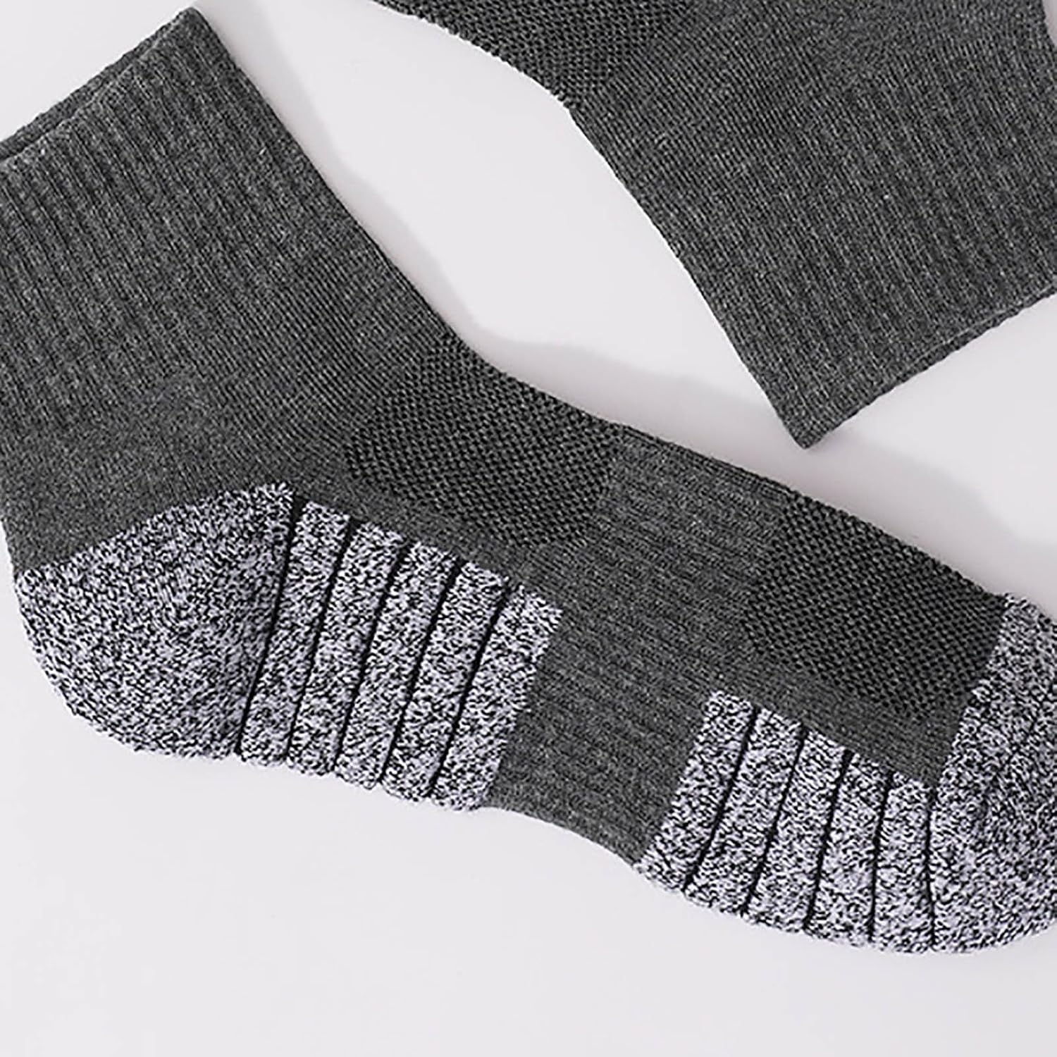 Men's Ankle Socks 6 Pairs Cushioned Heel and Toe for Training