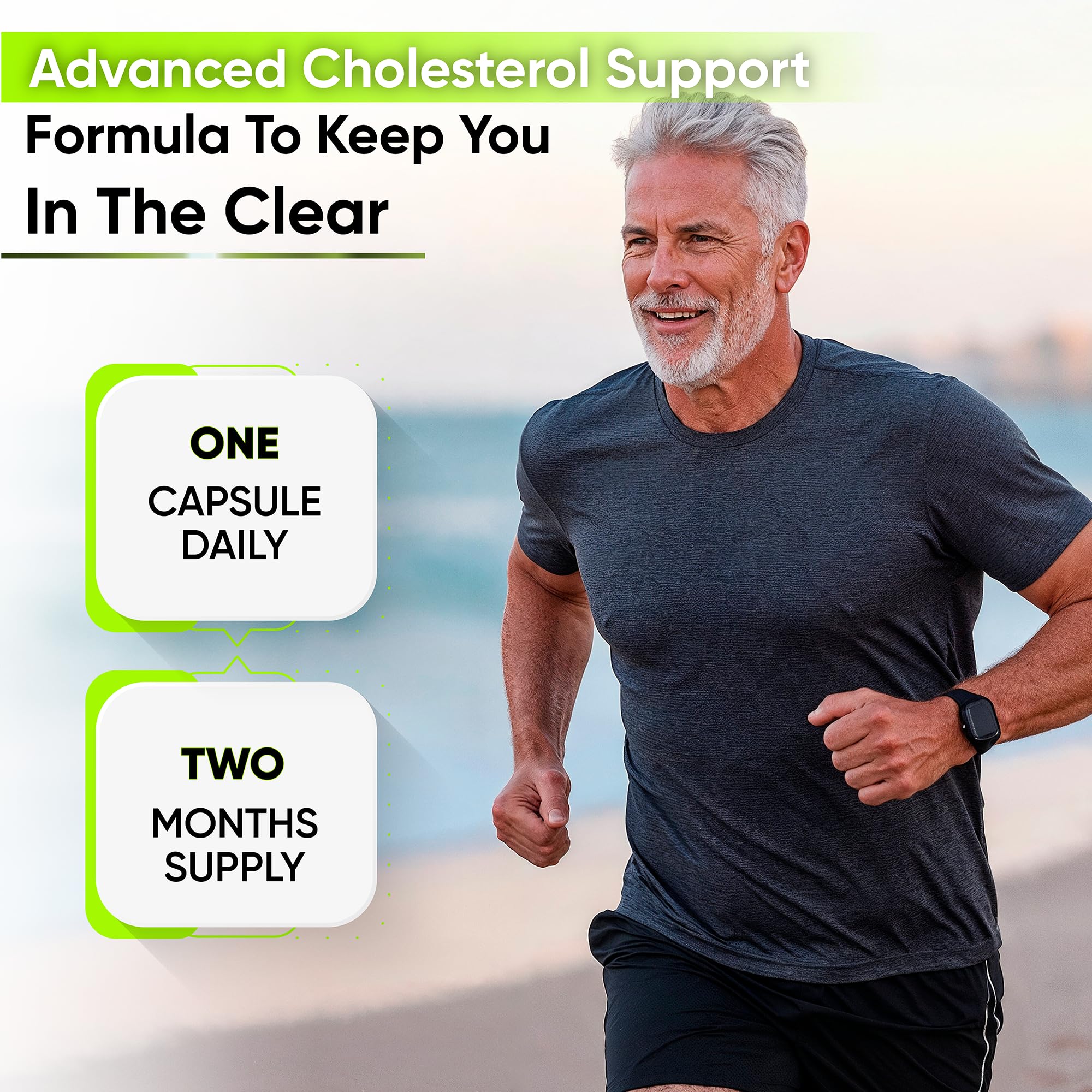 Heart Health Cholesterol Supplements - Cholesterol Health & Heart Support with Plant Sterols, Niacin & Garlic Powder.Vitamins Pills for Healthy Cholesterol and Healthy Heart.Two Months Supply. — Amazon image 4