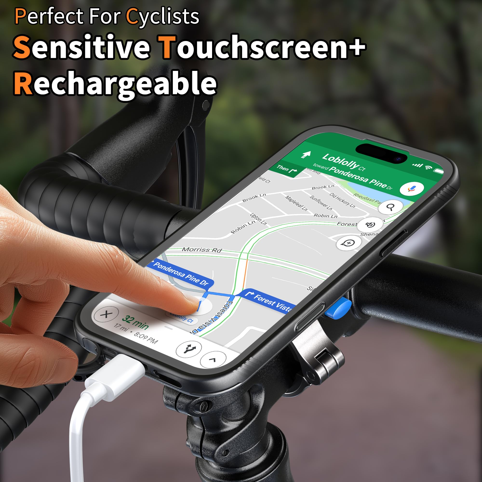 Cozycase Supporto Telefono Bici Moto Per iPhone 17 Impermeabile - Metallo/Alluminio Porta Cellulare Navigatore Manubrio Mtb Bicicletta Monopattino Elettrico Scooter Mountain Bike Waterproof