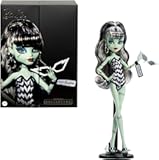 Monster High x Barbie Frankie Stein Doll with Original Barbie-Inspired Swimsuit and Solo in The Spotlight Black Evening Dress and Accessories