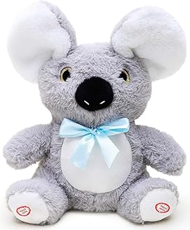 Sponsored Ad – 30 cm (12") Peekaboo Koala Plush Toy Animated Singing Toy with Double Function and Movable Ears Perfect for Development