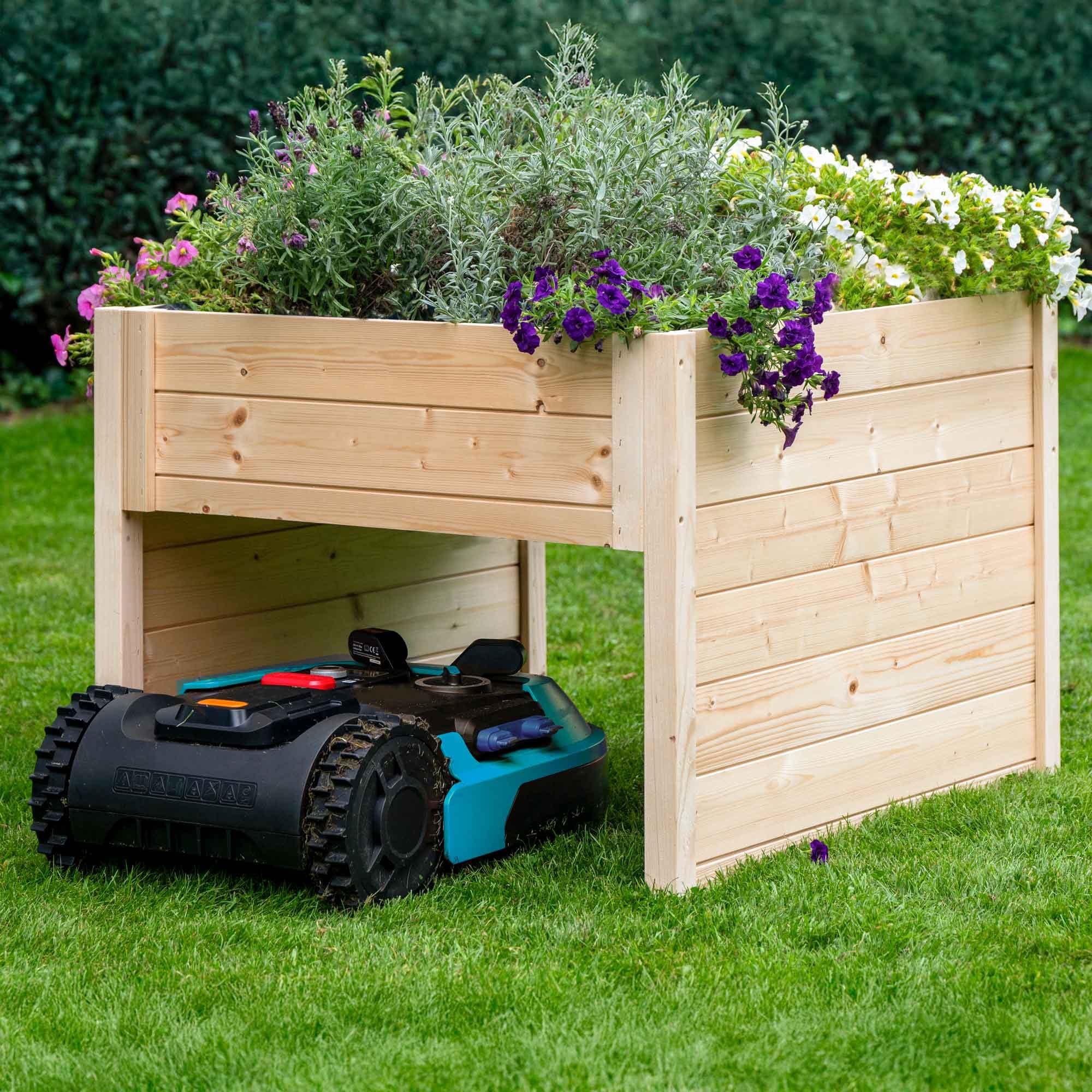 Image secondaire de Garage de Protection pour Robot Tondeuse avec Jardinière Intégrée - Dobar
