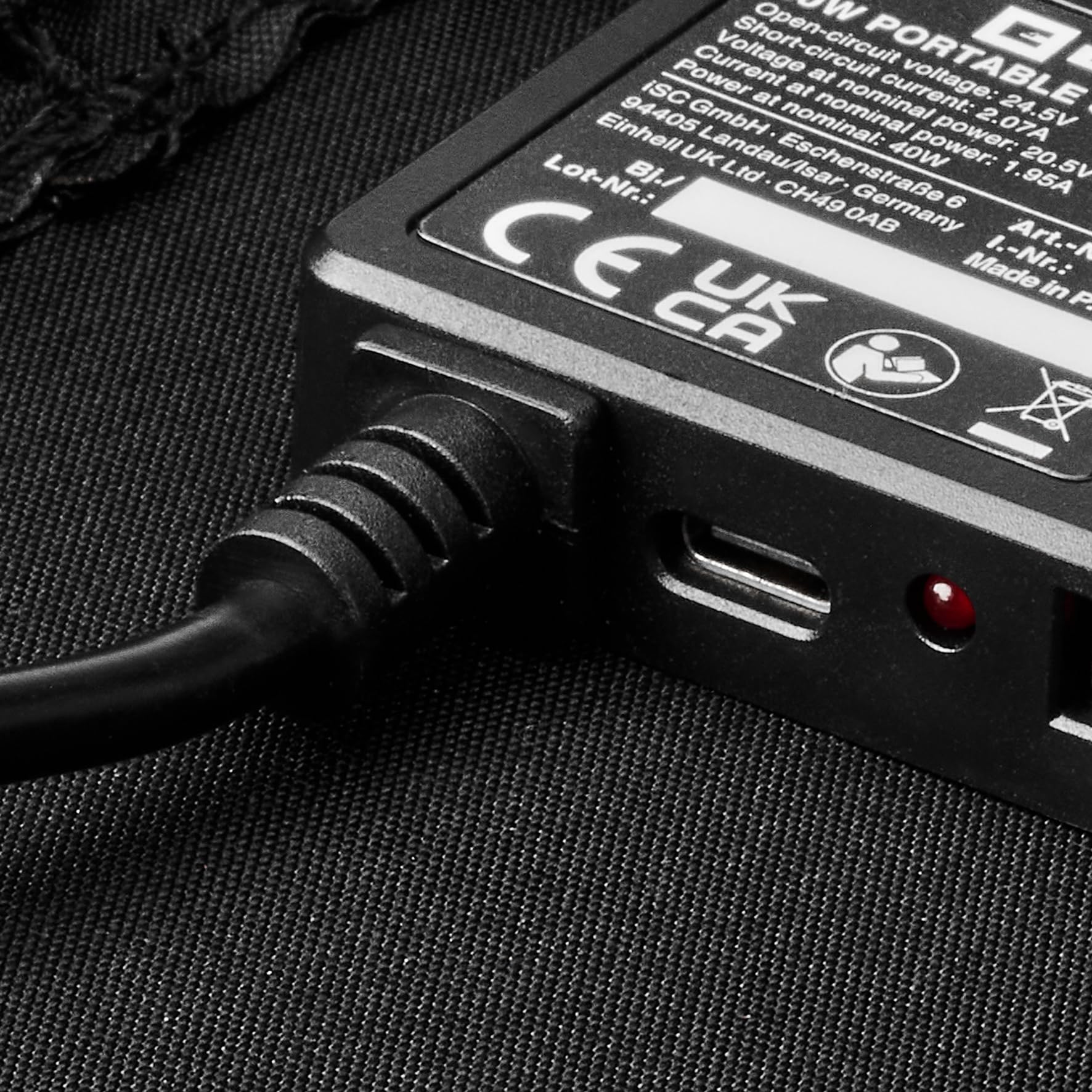 Original Einhell Solarpanel 40 W tragbares Solarmodul faltbar für Camping Outdoor Zubehör Akku-Energiestation inkl. XT60 USB-C-Kabel