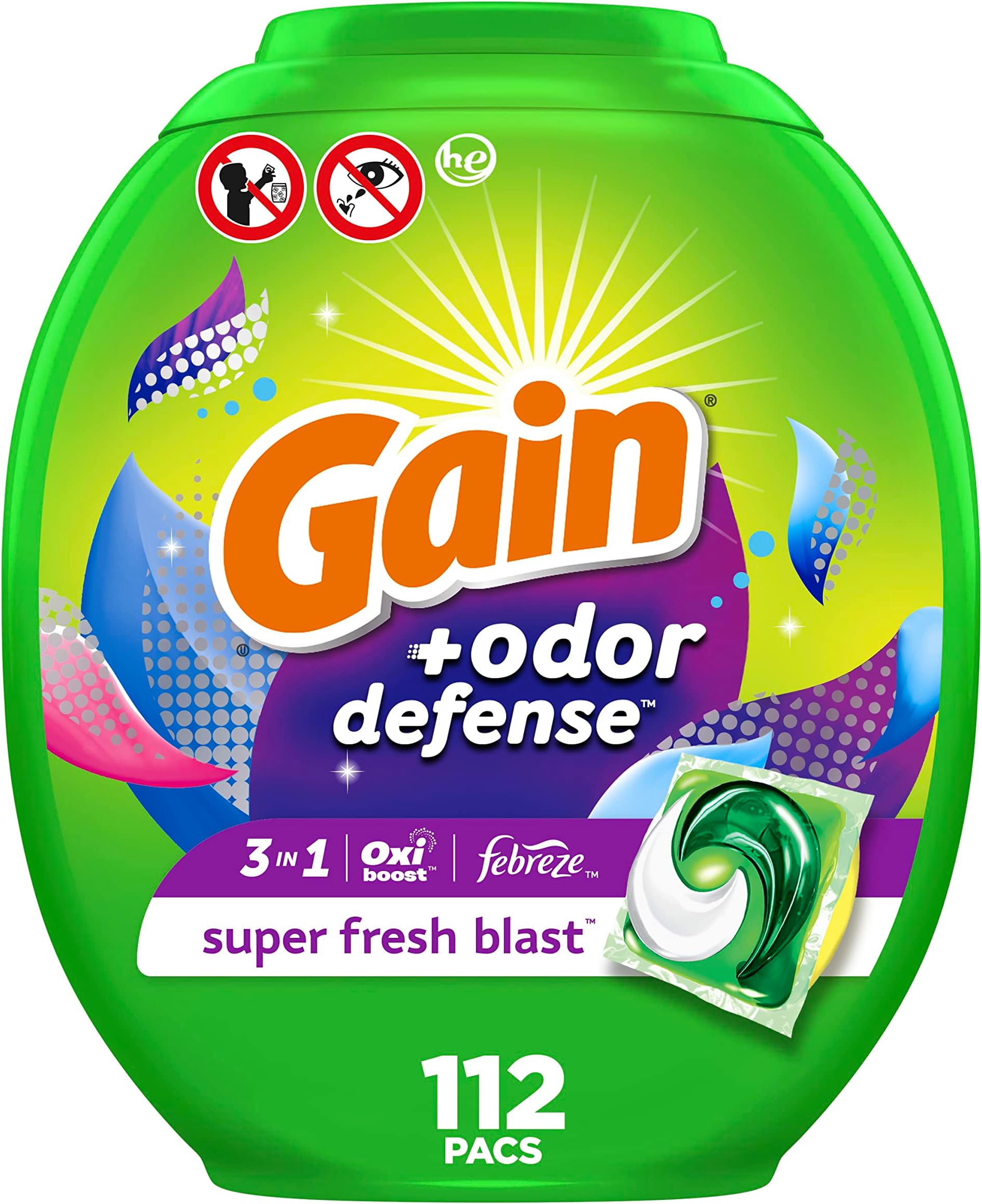 Gain flings! Laundry Detergent Soap Pods, High Efficiency