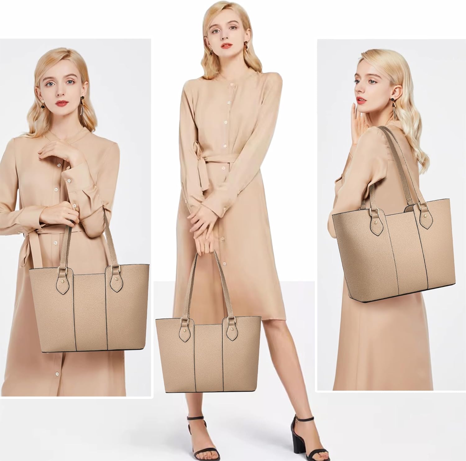 CHICAROUSAL Tote Bag for Women Large Handbags and Purses for Women PU Leather Womens Shoulder Bags