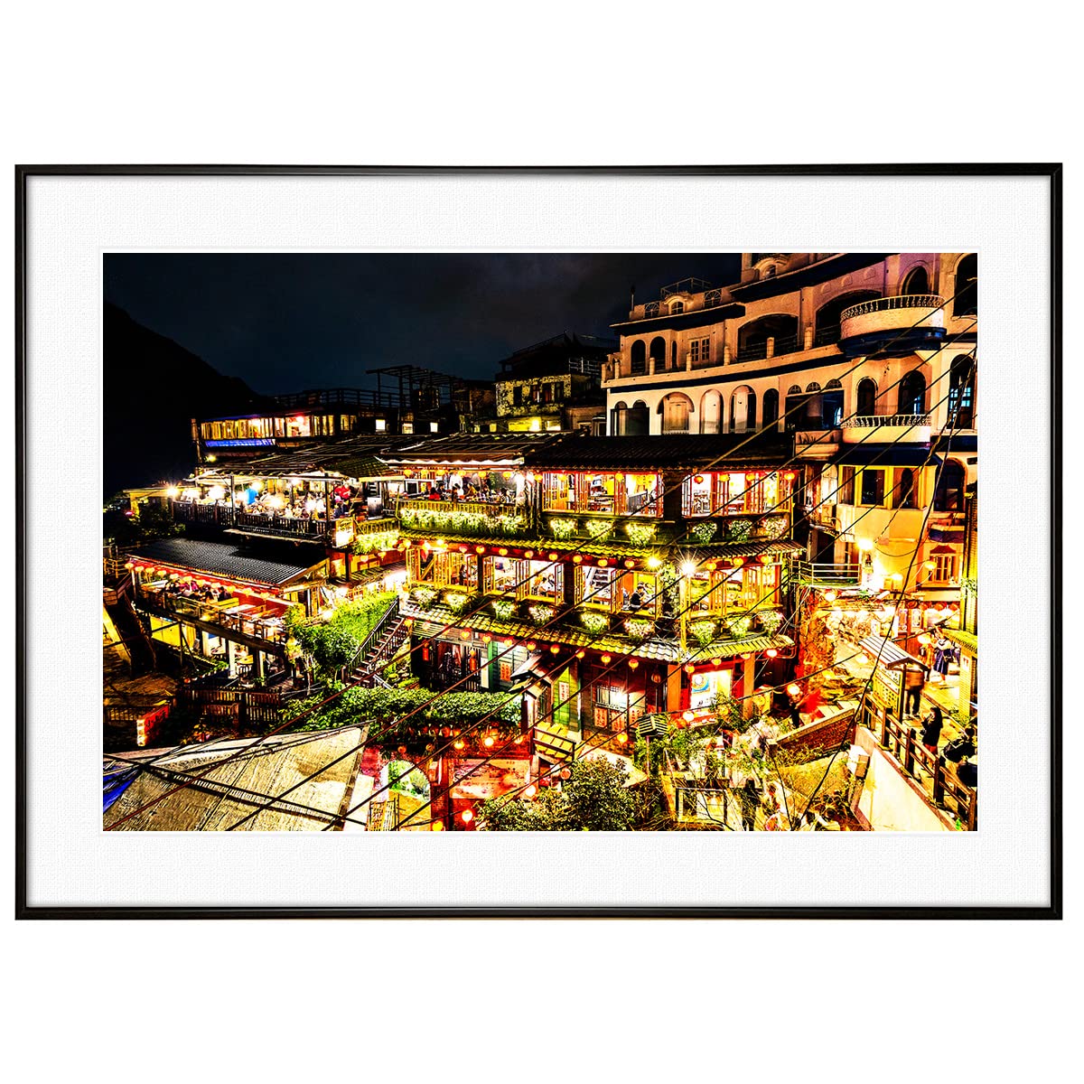 Amazon.co.jp: インテリアアート ポスター 夜景写真 台湾九份