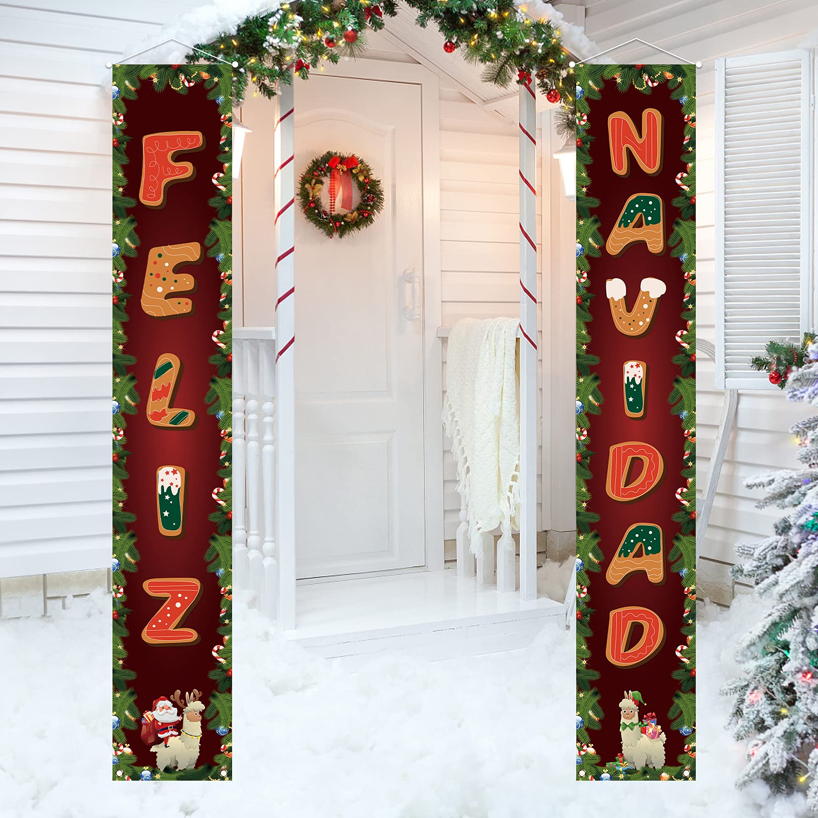 Snapklik.com : Feliz Navidad Decoration Outdoor Feliz Navidad Banner ...