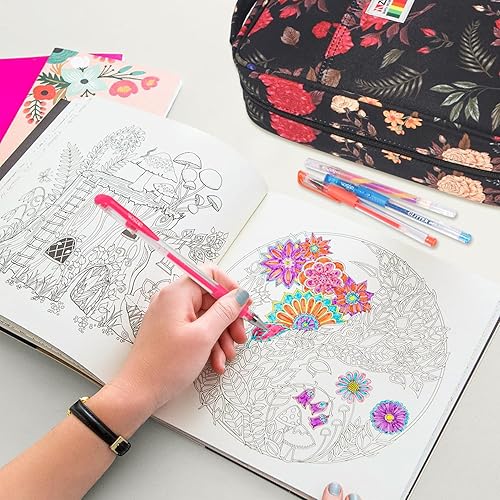 Miniatura 4 de ZSCM Paquete de 194 bolígrafos de gel con purpurina, 100 bolígrafos de colores artísticos, incluyendo 94 bolígrafos de gel, 6 bolígrafos de arcoíris