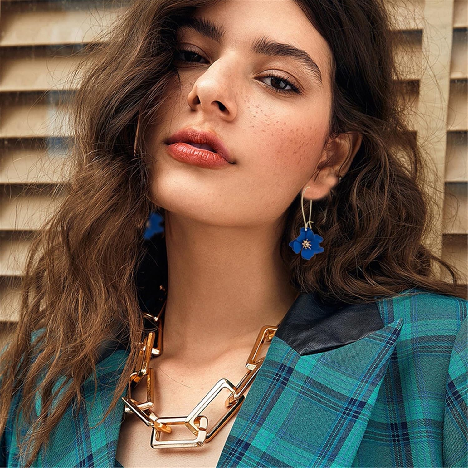 Handmade Boho Flower Earrings for Women Statement Exaggerated Layered Floral Petal Earrings Lightweight Bohemian Daisy Flower Earrings Tropical Hawaiian jewelry - Image 4