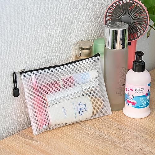 Miniatura 7 de AUSTARK 20 bolsas con cremallera, bolsa de malla de plástico, almacenamiento de juegos de mesa, bolsas impermeables para la oficina y la escuela