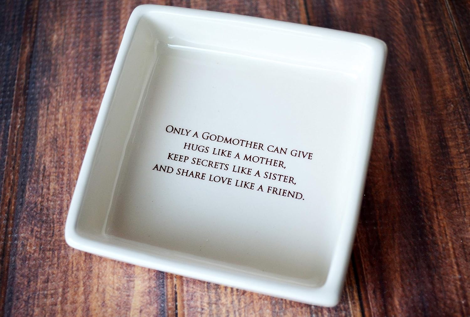 Godmother Gift, Godmother Gift Idea, Godparent gift, Godparent Gift for Baptism, Godparent Gift Idea - Square Keepsake Box