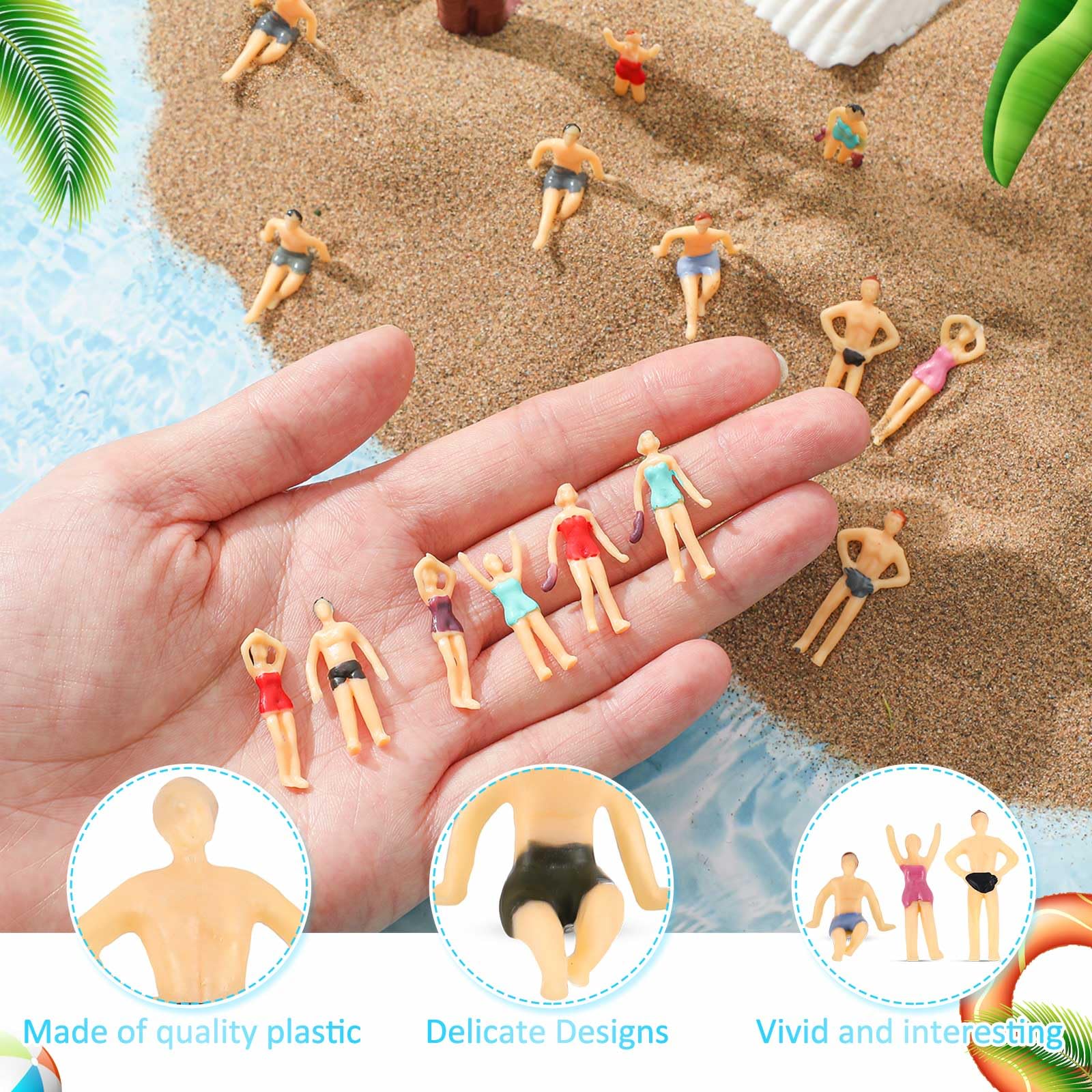 Figurines Plage 20 Pièces 1 Pouce 1:75