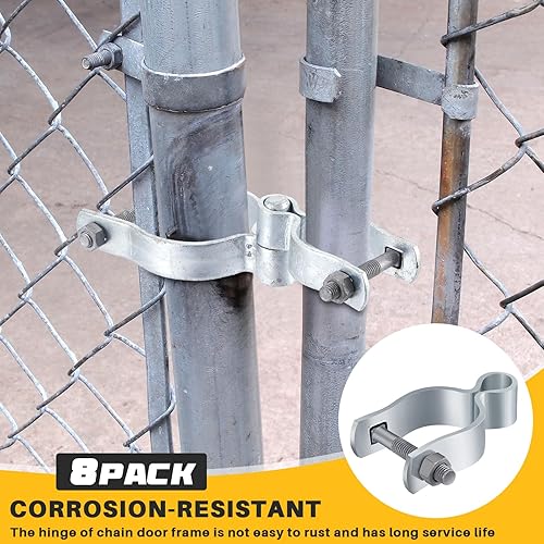 Miniatura 4 de 10 piezas de bisagra de puerta de poste de enlace de cadena de 1-58 pulgadas, bisagra de poste de puerta de acero galvanizado, piezas de valla de