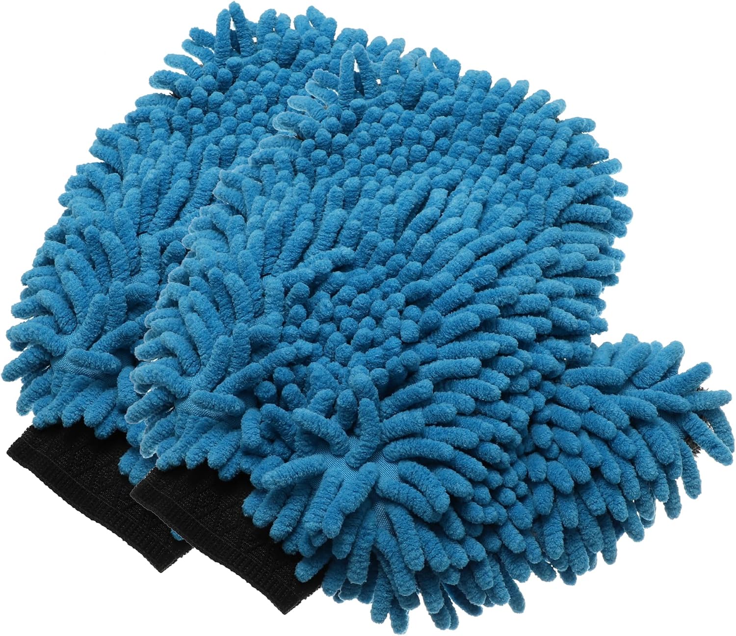 X AUTOHAUX 2pcs DualSided Car Wash Mitts Chenille Sponge