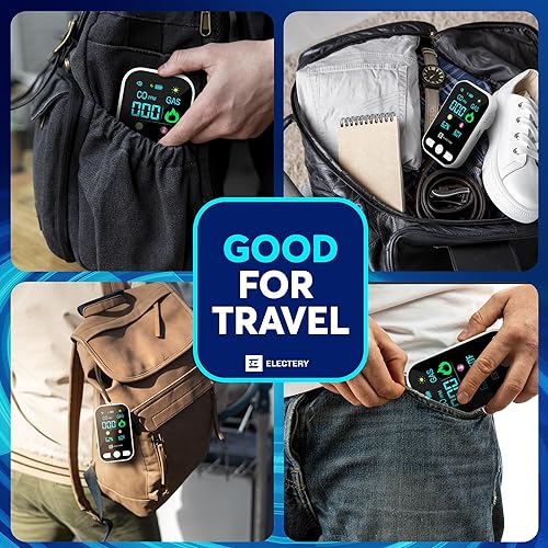 Miniatura 9 de Detector de monóxido de carbono y gas natural, alarma de CO enchufable 4 en 1 con batería de respaldo, sensor electroquímico, pantalla de