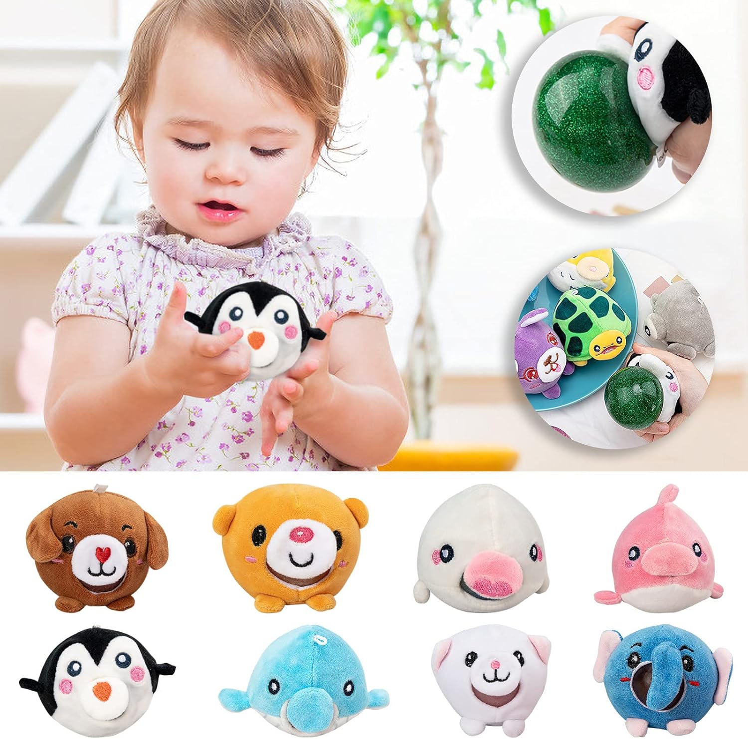 Stress Ball Plush Cuddly pet Toys Stress Relief Vent Ball