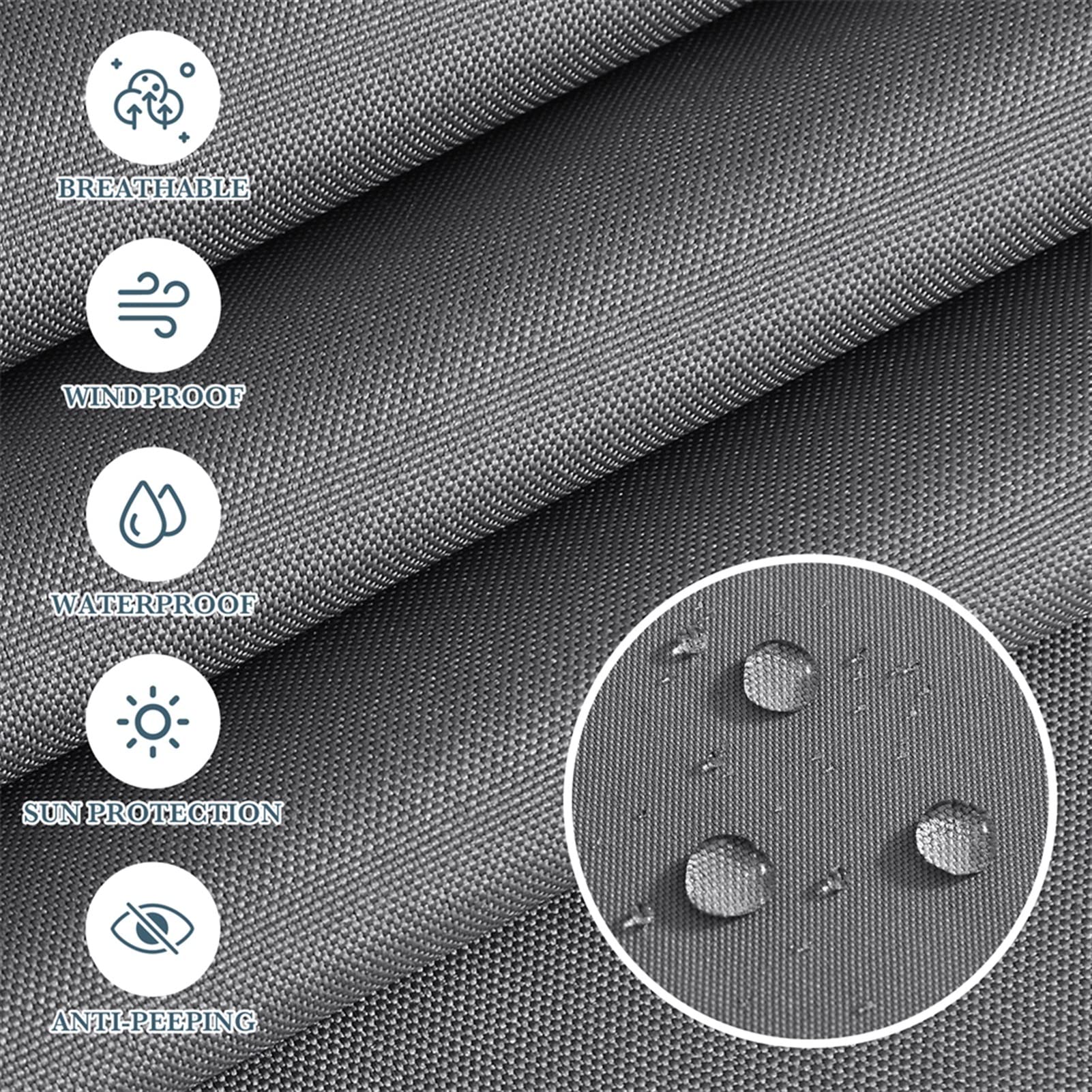 Brise-vue Pour Balcon 90x1200 Cm - 160 G/m² - Protection UV Et Intimité - Gris - Installation Sans Perçage