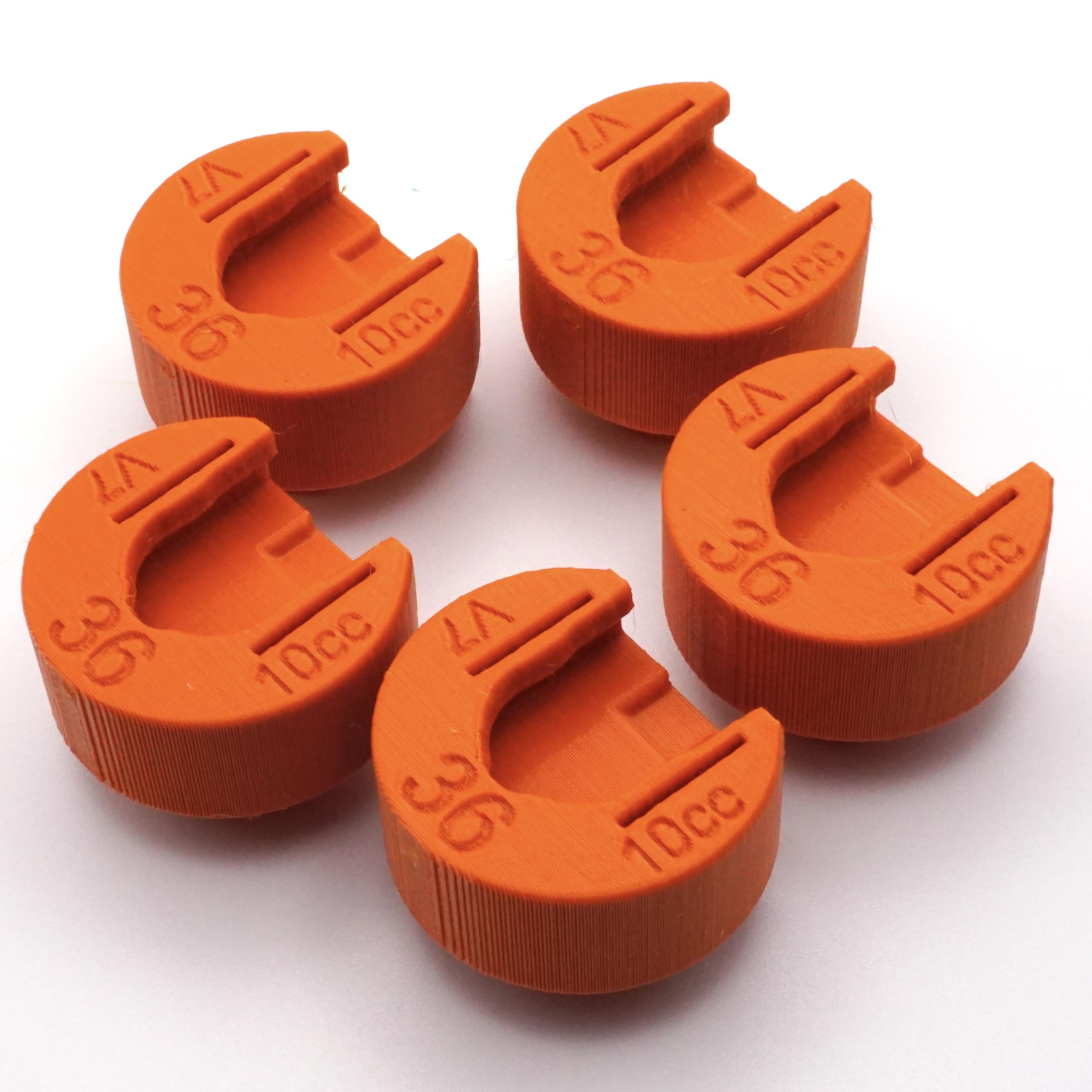 Fox 36 Bottomless Token Volume Spacer Kit, in Orange, 5-Piece Set