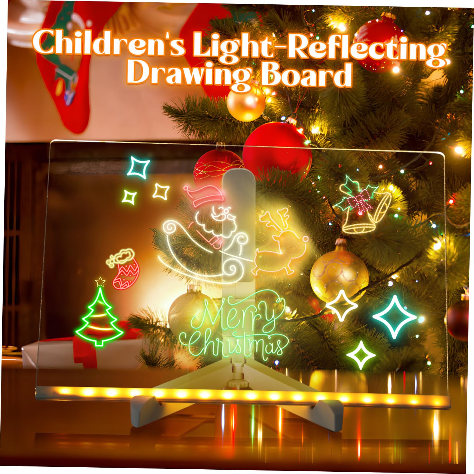 Lavagna Luminosa LED per Tavoletta Acrilica Cancellabile con Supporto Scrittura e Colori per Apprendimento e Creatività Notturna