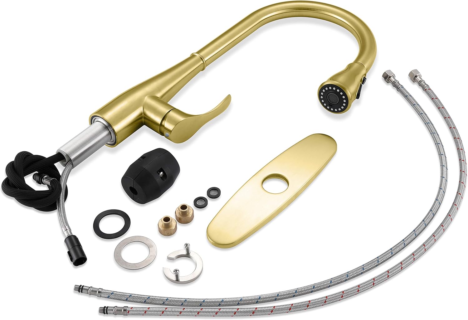 Flash Sale Buy 1 get 1 Kitchen Faucet with Pull Down Sprayer - Single Handle Kitchen Sink Faucet, GAGALIFE High Arc Pull Out Kitchen Sink Faucet Offers Efficient Cleaning for RV, Laundry, Bar (Gold Brushed) Review Product Kitchen Faucet with Pull Down Sprayer - Single Handle Kitchen Sink Faucet, GAGALIFE High Arc Pull Out Kitchen Sink Faucet Offers Efficient Cleaning for RV, Laundry, Bar (Gold Brushed)