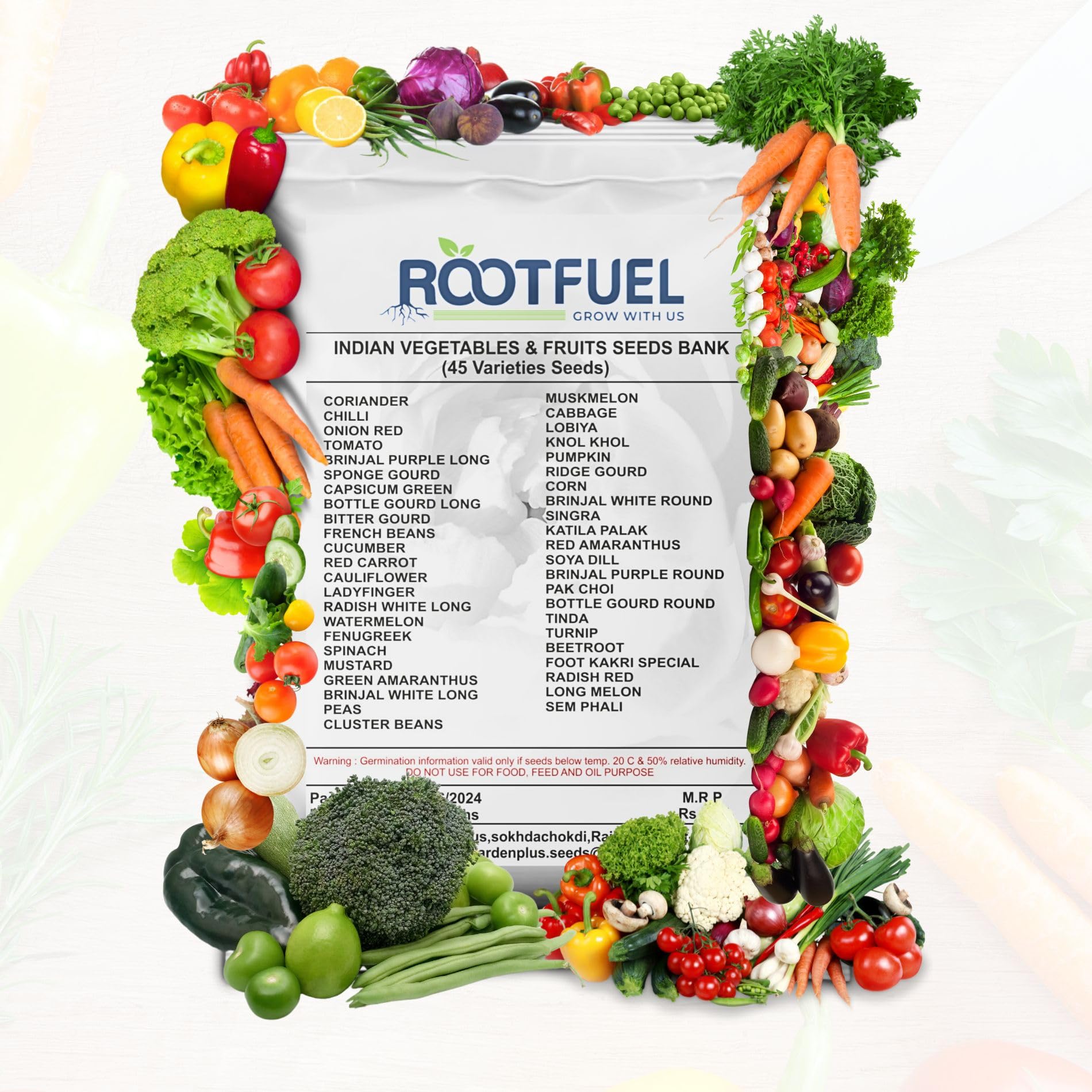 ROOTFULE 45 Variety Vegetable Seeds Pack with Instruction Manual - All-Season Home Garden, High Germination, Fresh Harvest, Easy to Grow, Perfect for Beginners and Gardeners (B0D9DFC2MQ) Amazon Price History, Amazon Price Tracker