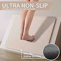 Vista 3 de Tapetes de cocina para piso, alfombras de cocina súper absorbentes, antideslizantes, lavables, de lino sintético suave trenzado, alfombra de camino