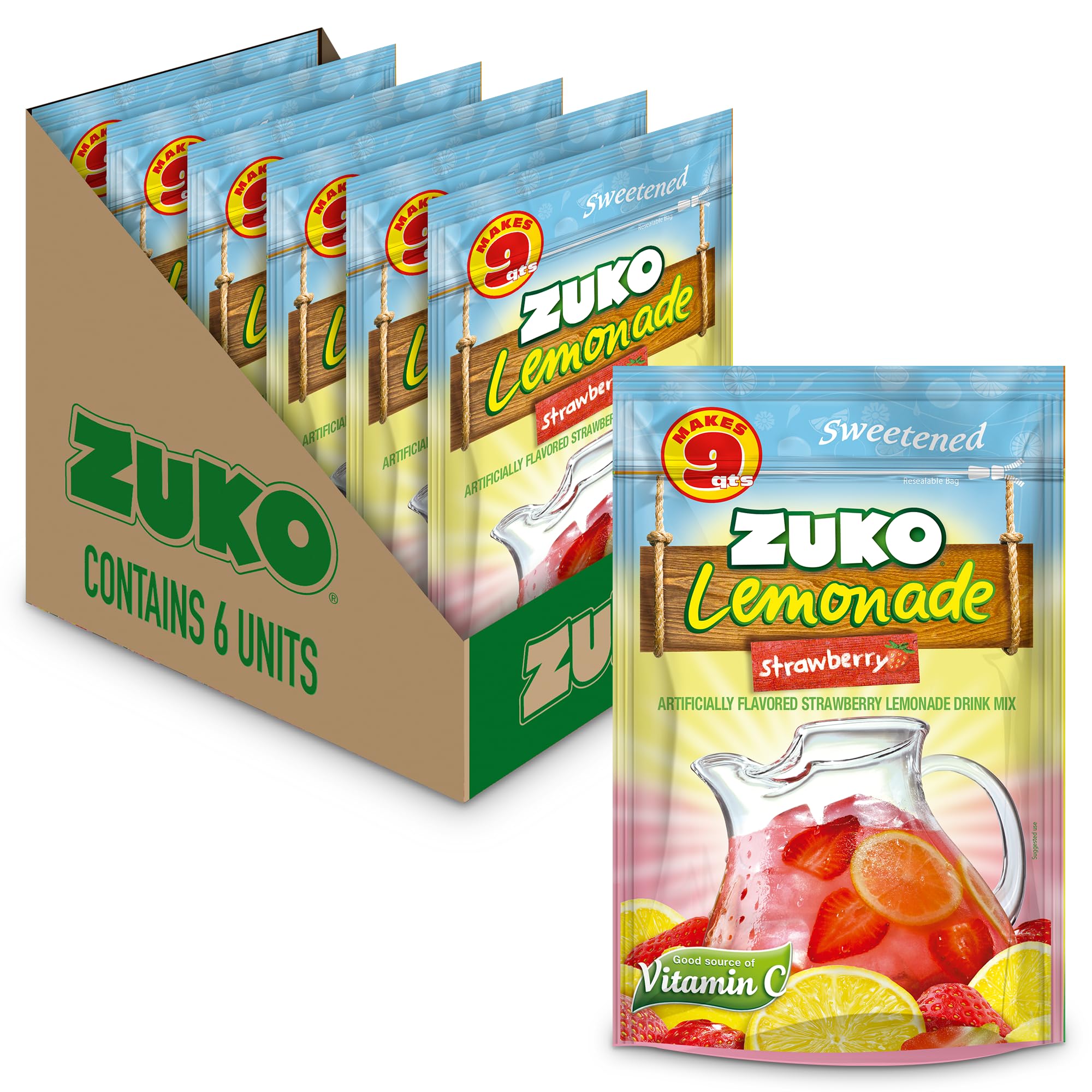 Amazon.com: Zuko Strawberry Lemonade Instant Powder Drink Mix