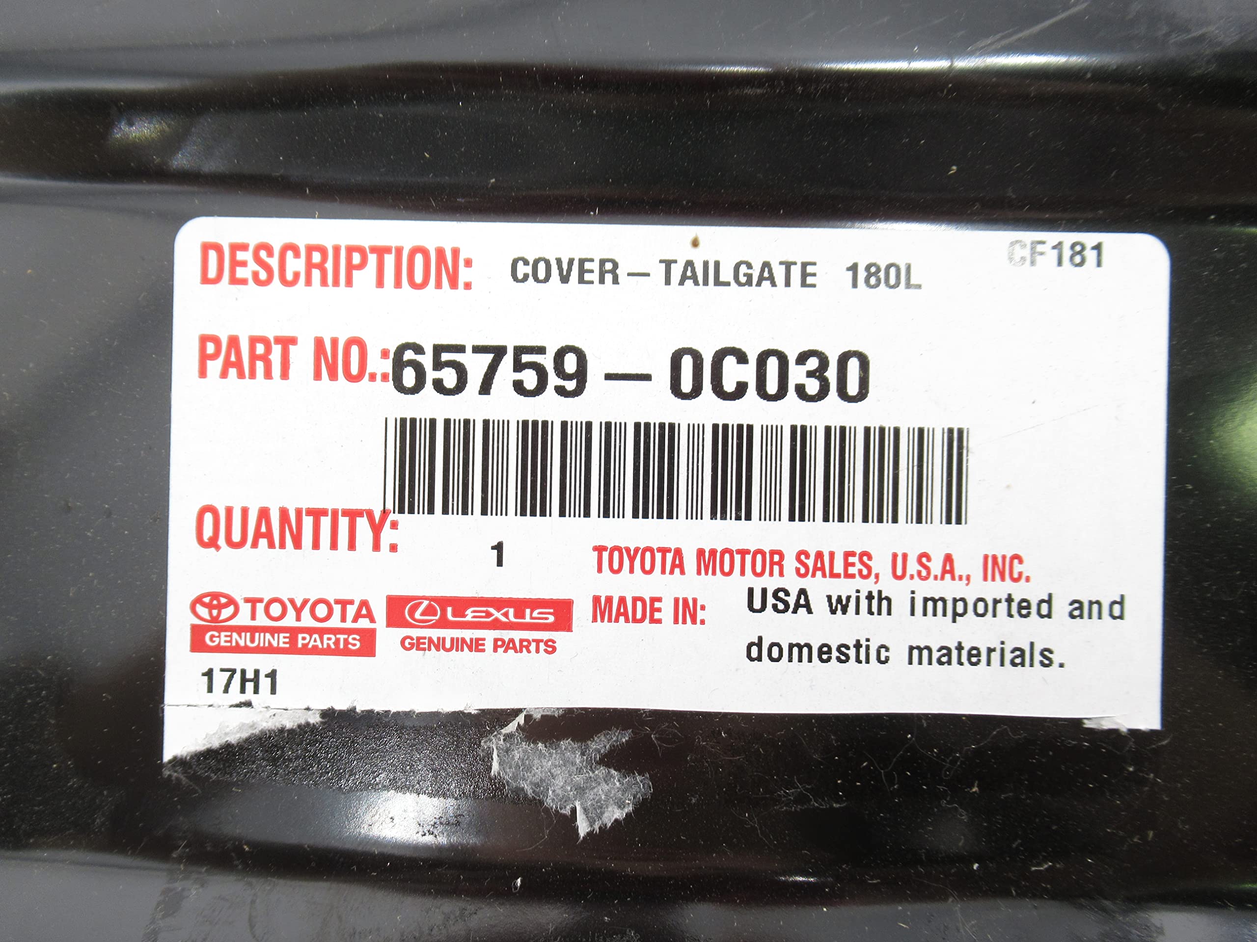 Amazon.com: Genuine Toyota 65759-0C030 Tailgate Access Cover