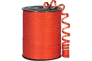 Orange Curling Ribbon: Enhance Your Festivities with 500 Yards of Glittering Excellence