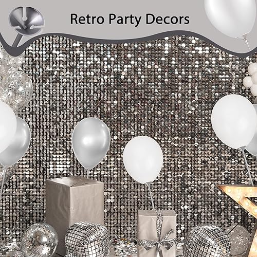 Miniatura 5 de PP OPOUNT 35 palos de globo plateados con copas, palos de globo de 12.6 pulgadas, palos de globos de plástico para fiestas, aniversarios,