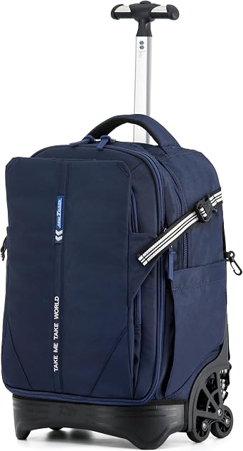 NEW TILAMI 18 Inch Expandable Rolling Backpack Stair-Climbing for School
