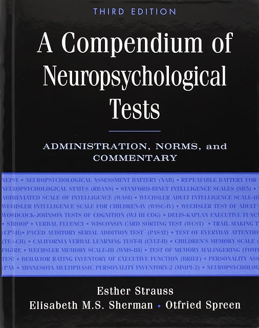 Portada de A Compendium of Neuropsychological Tests: Administration, Norms, and Commentary