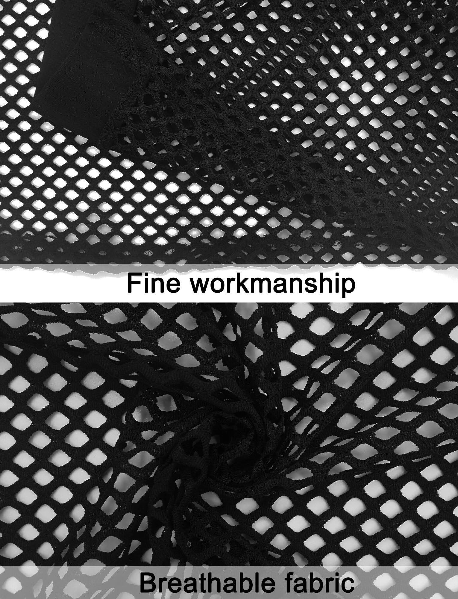 Openwork Mesh Tops for Men Half Sleeve Kimono Shirt Open Front Fishnet Cardigan Tshirt for Disco Party Night-Out Club Rave Holiday