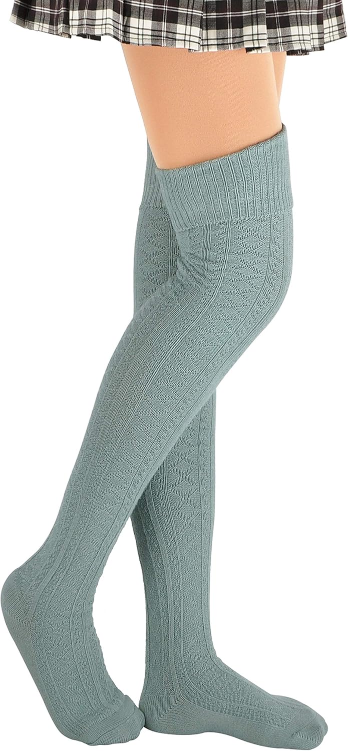 Plus SizeThigh High Socks for Women Cotton Over the Knee Stockings Leg Warmers