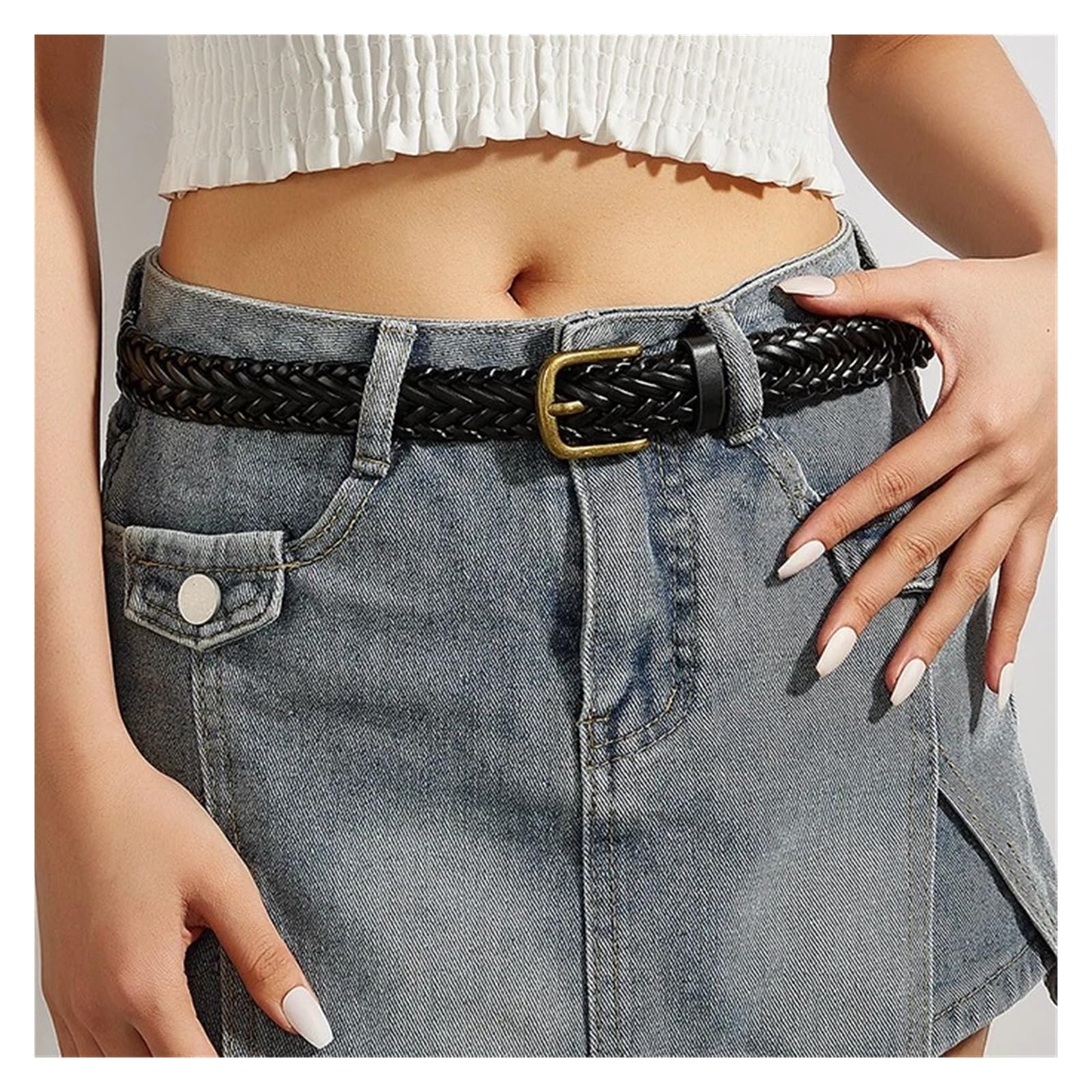 Ceinture Cuir Tressé Ceinture tressée for femme