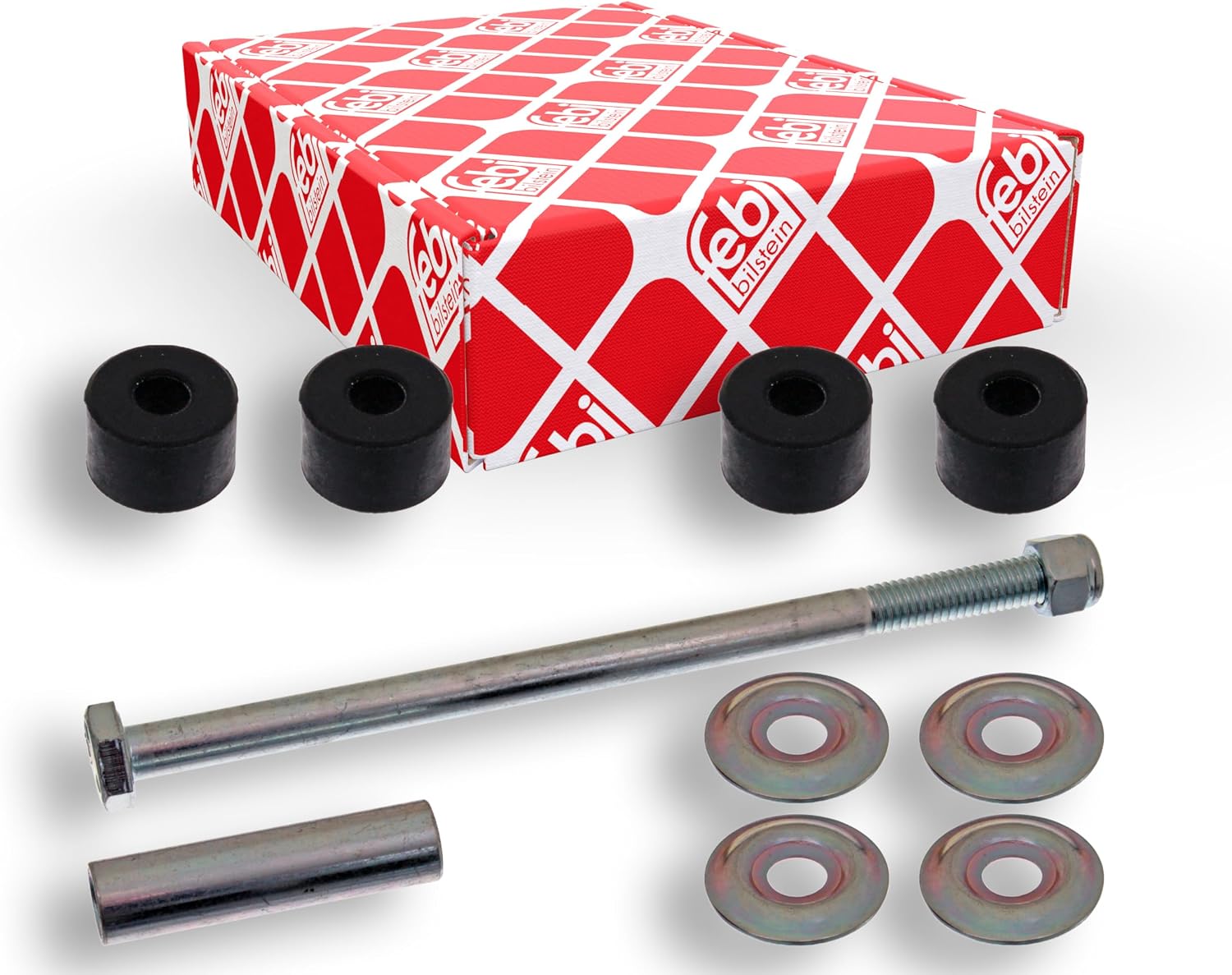 febi bilstein 42981 Stabiliser Link with nut, washers and bushes, pack of one