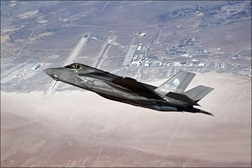 History Galore 24"x36" Gallery Poster, F-35 Lightning II in flight edwards air force base california